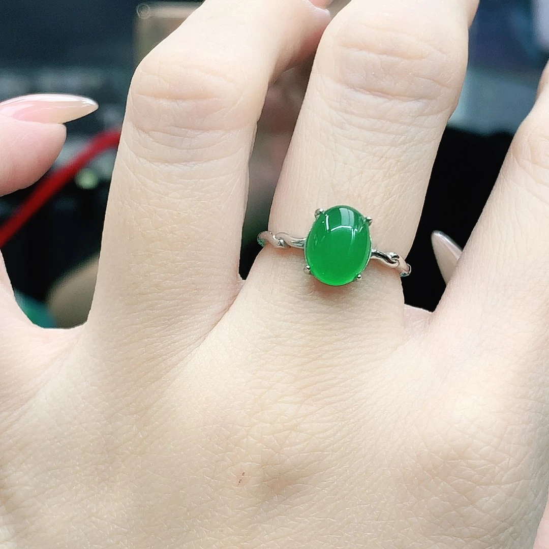 银S925镶嵌戒指玛瑙/玉髓