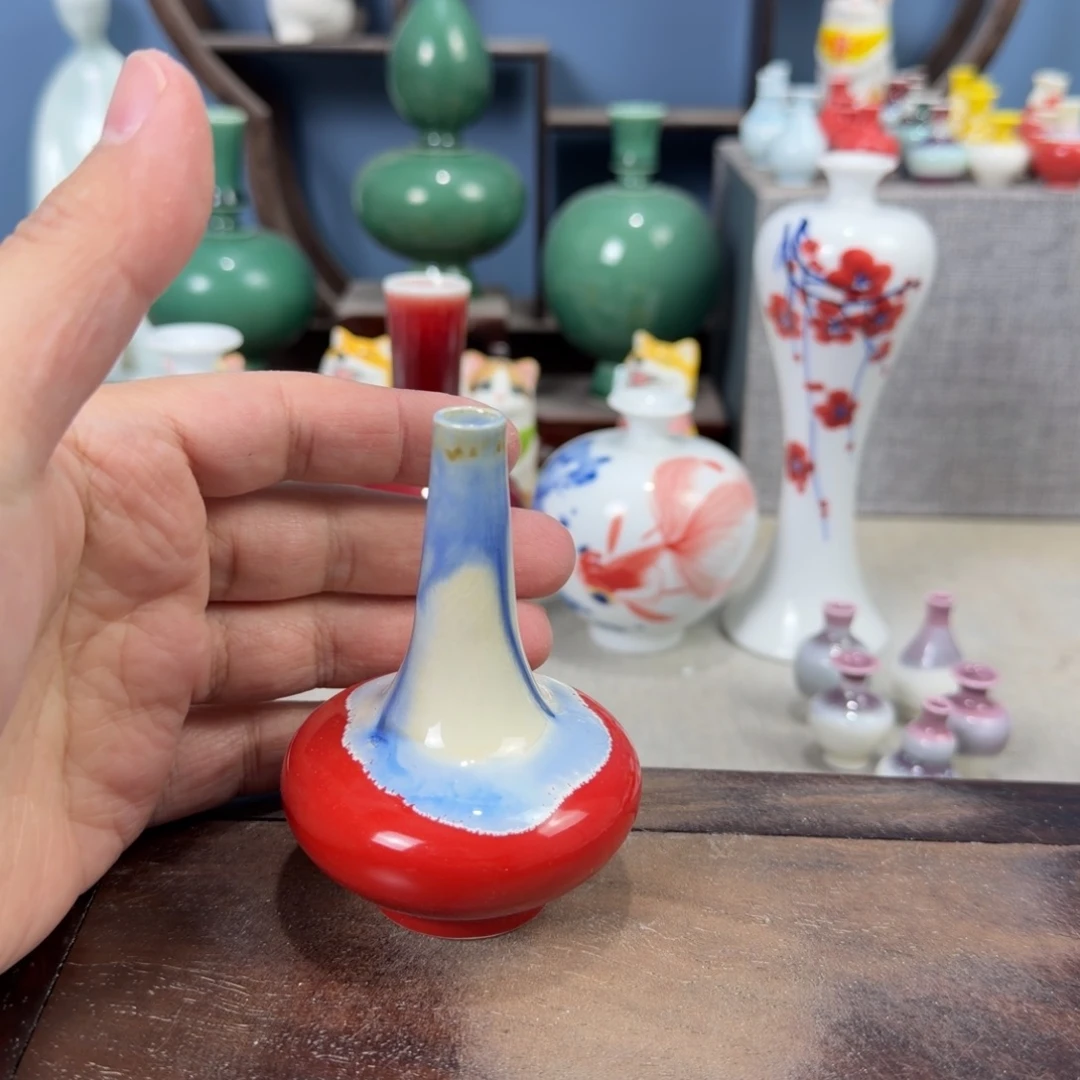 陶瓷手工小花器摆件