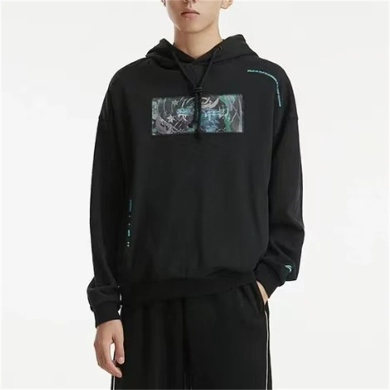 LNG177 中国选手 男款春秋连帽宽松运动连帽卫衣 LWDQ051-1 DQ051