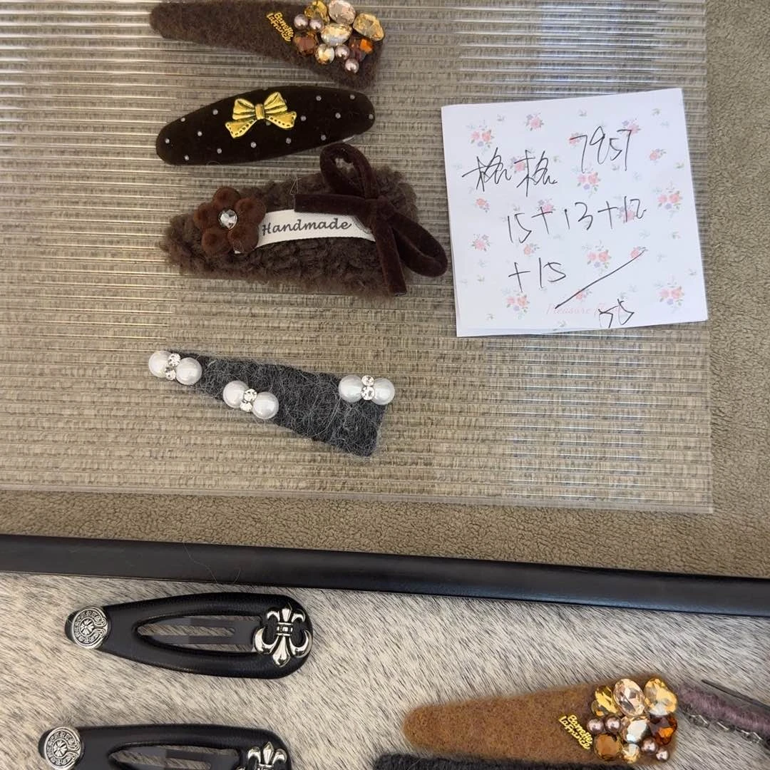 皮质铁合金发夹发夹