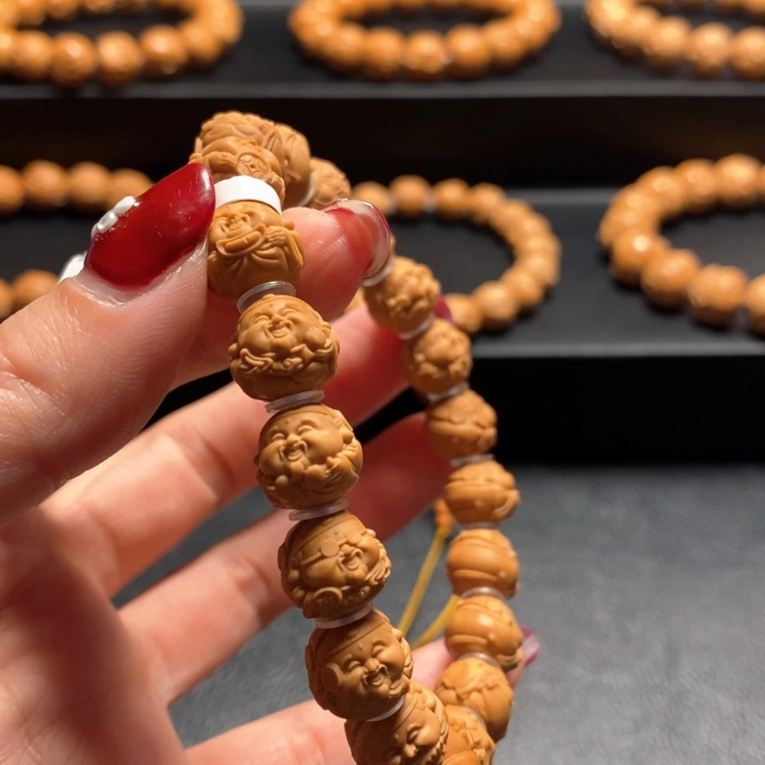 猴头核桃手串小财神