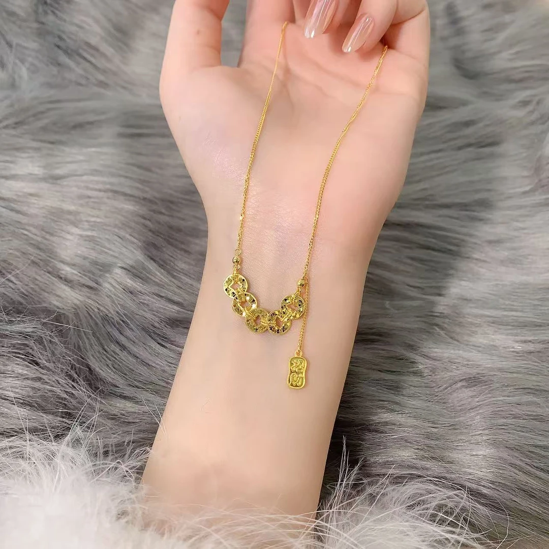 【伟新源】足金999 5G工艺  碎碎冰五帝币套链6.26克