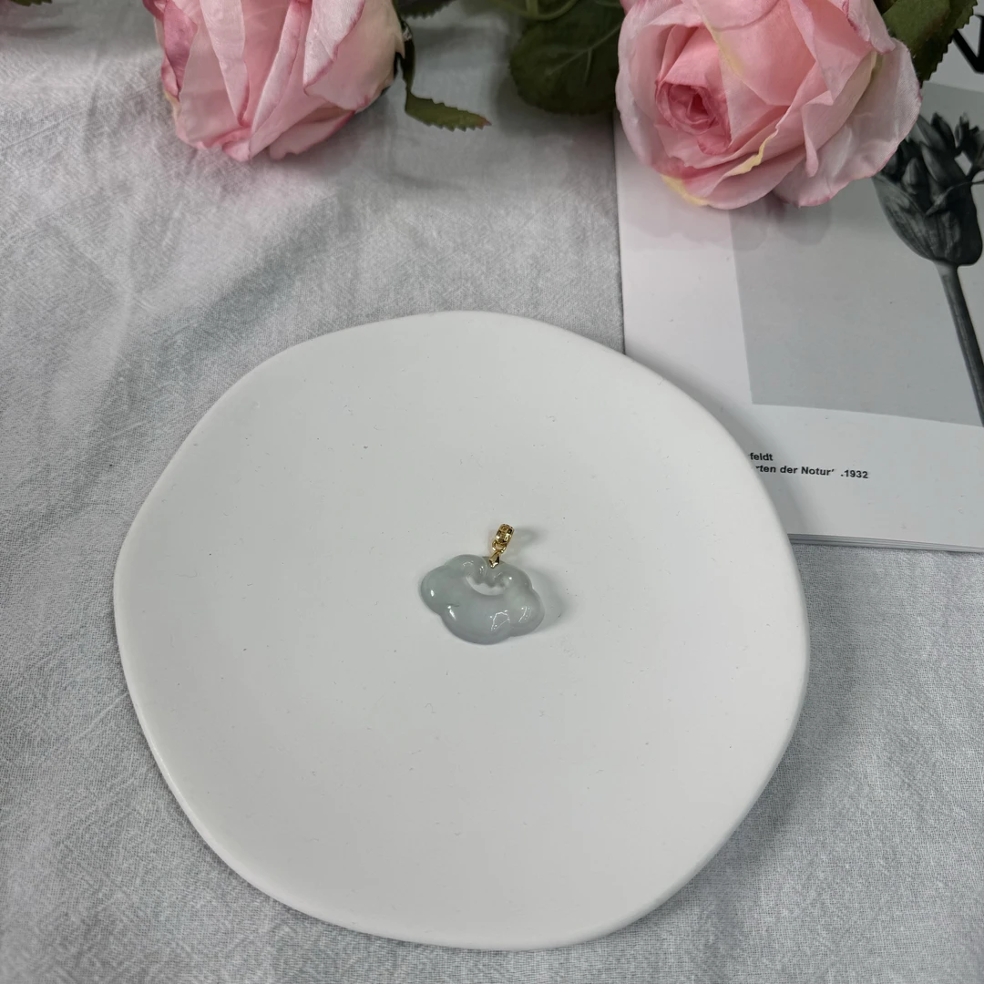 高定珠宝冰透平安锁吊坠RX1234S0518