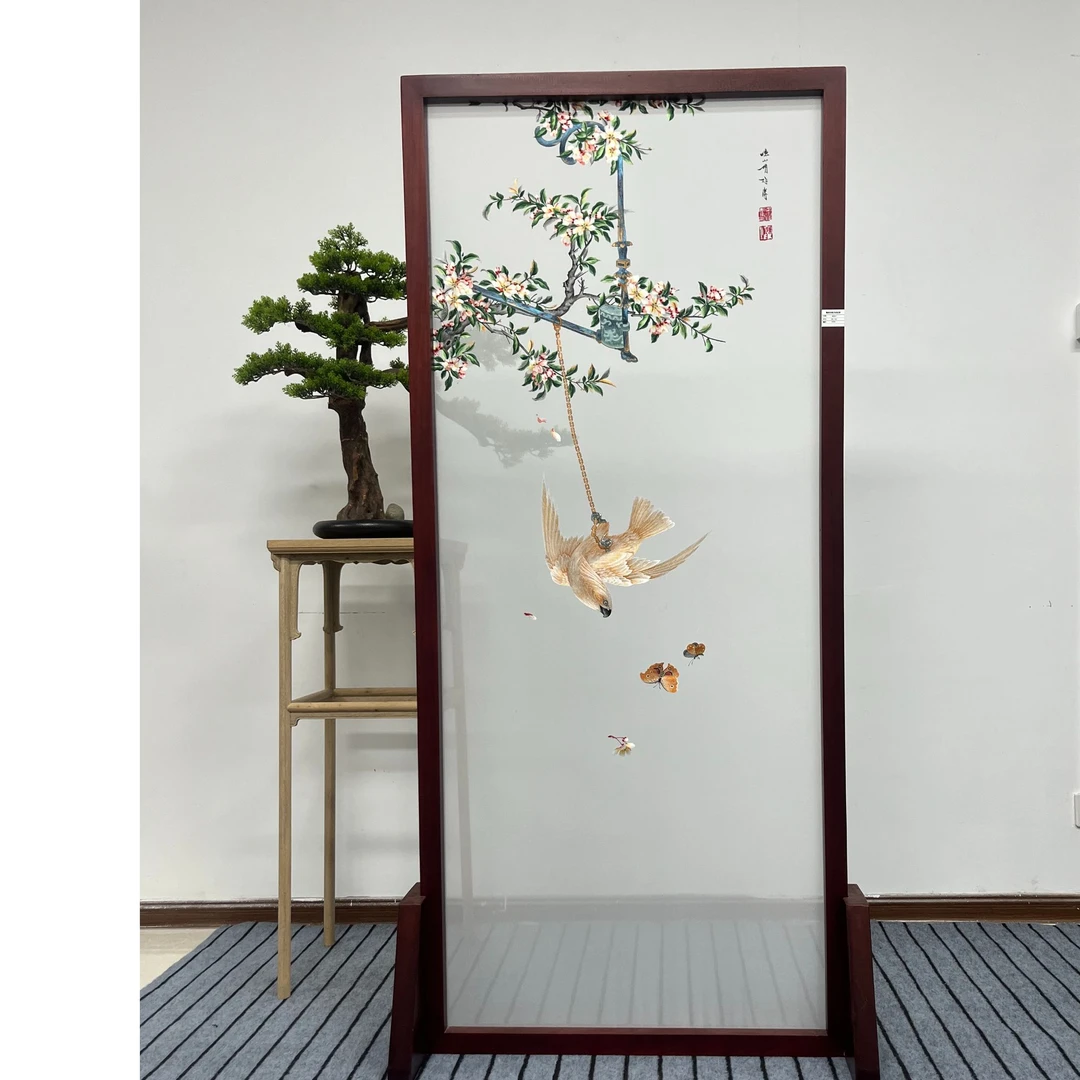 苏绣实木榫卯座屏《微瑕捡漏款》拍下发货后非运损不予退货