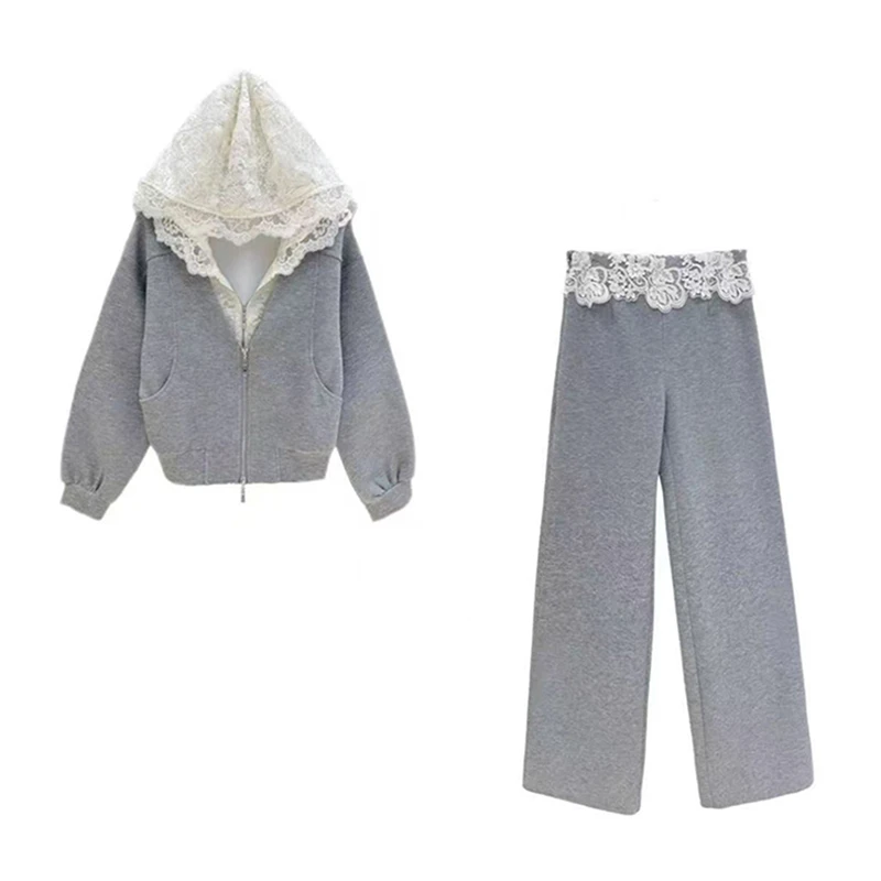 早秋新款小众轻奢高级感洋气卫衣外套+裤子女装休闲设计师套装女