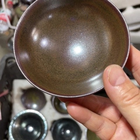 茶盏逍*建阳建盏微瑕平口