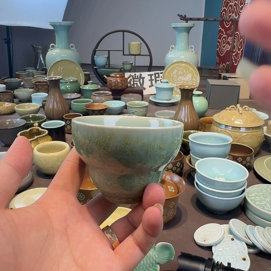 龙泉青瓷茶具微瑕