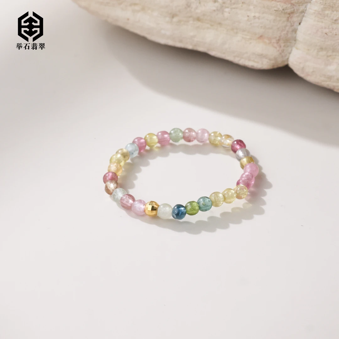 【举石臻品】TH0611-693-211碧玺戒指18k（一件/多样性发/约1.5mm+）N