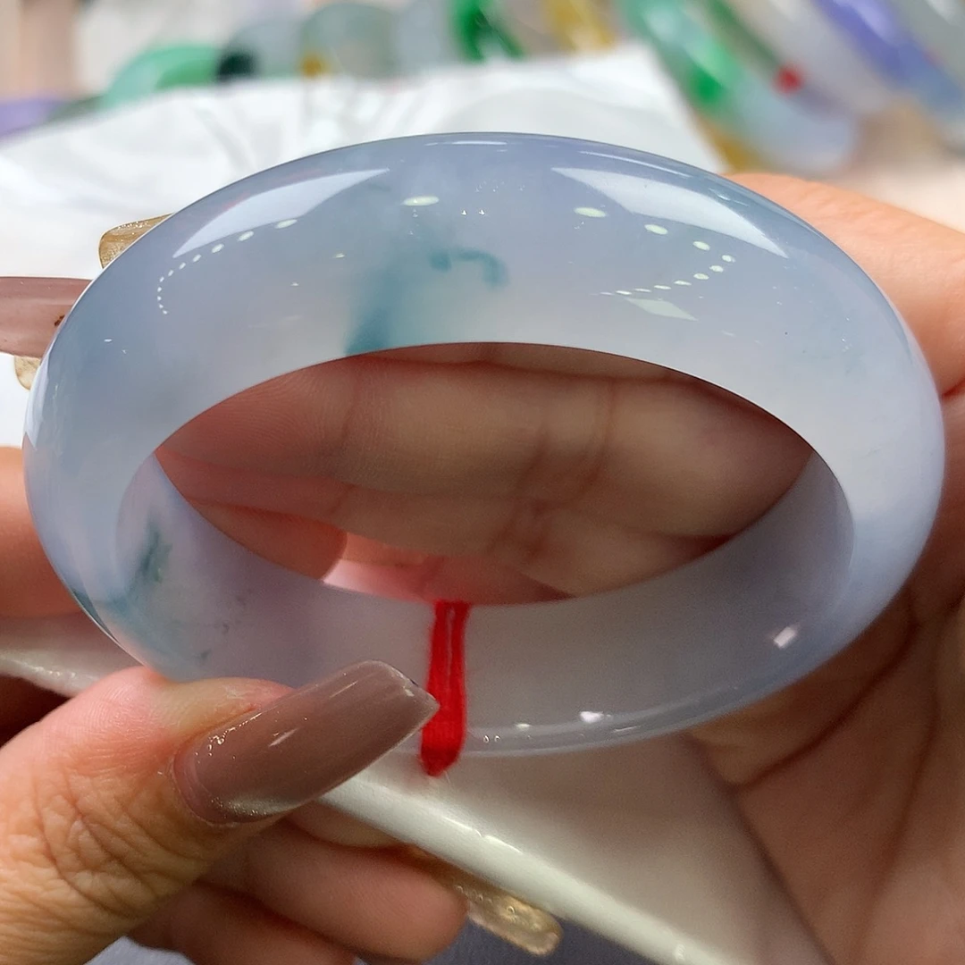 翡翠未镶嵌手镯55.2正圈