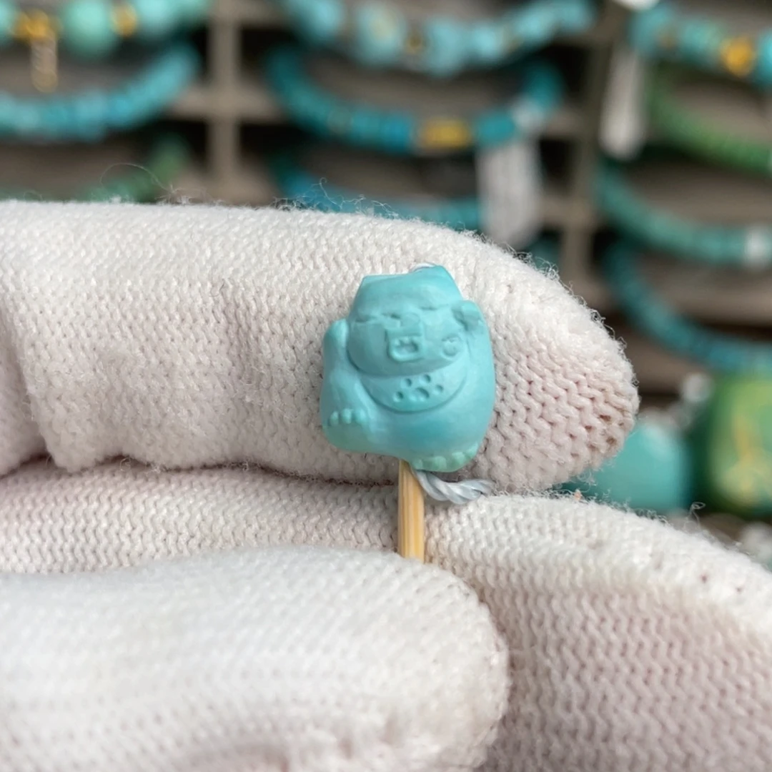 绿松石未镶嵌肉肉猫23