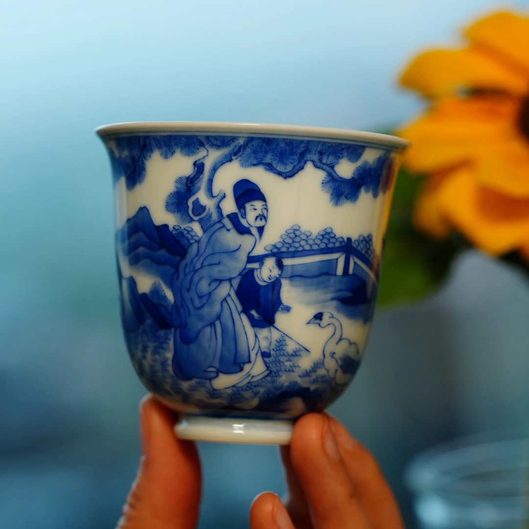 天心雅器羲之爱鹅仰钟杯