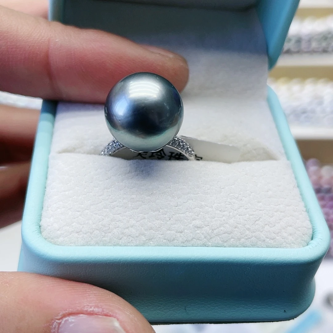 海水珍珠戒指18K金镶嵌