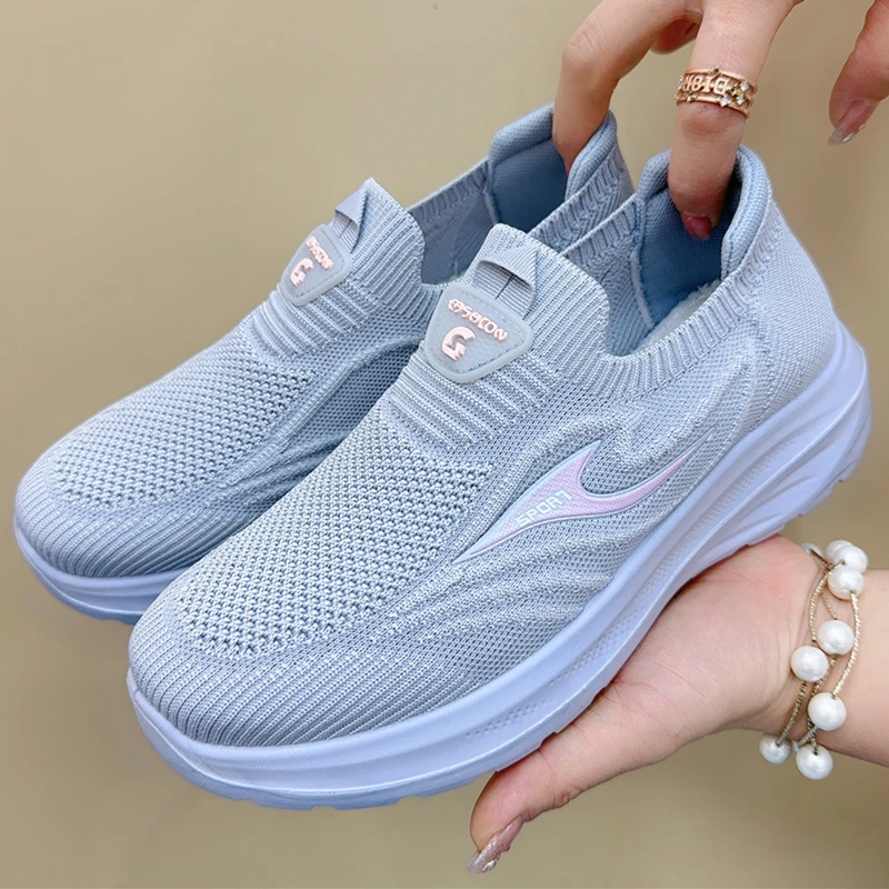 老北京布鞋女夏季新款休闲运动鞋中老年舒适健步鞋一脚蹬厚底单鞋