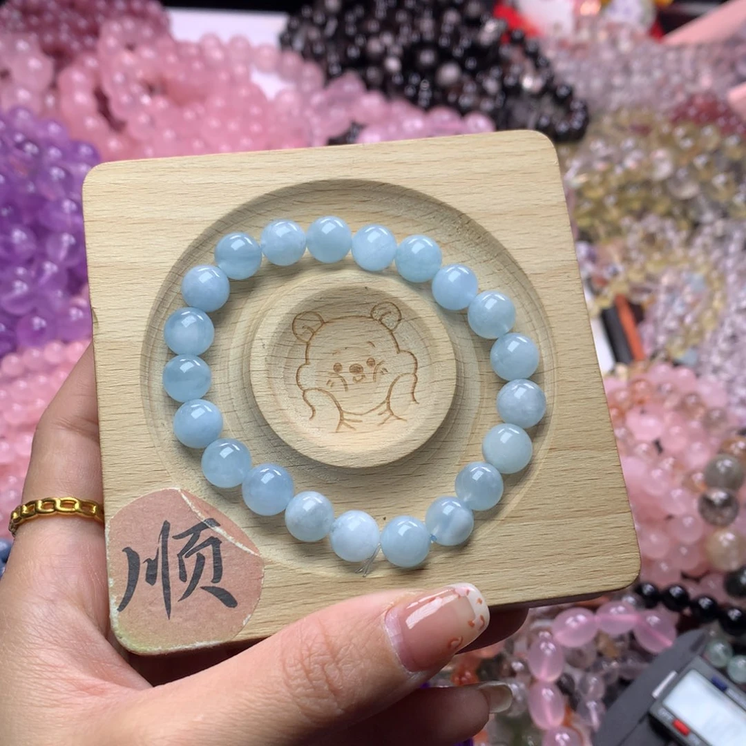 水晶手链未镶嵌海蓝宝卡9