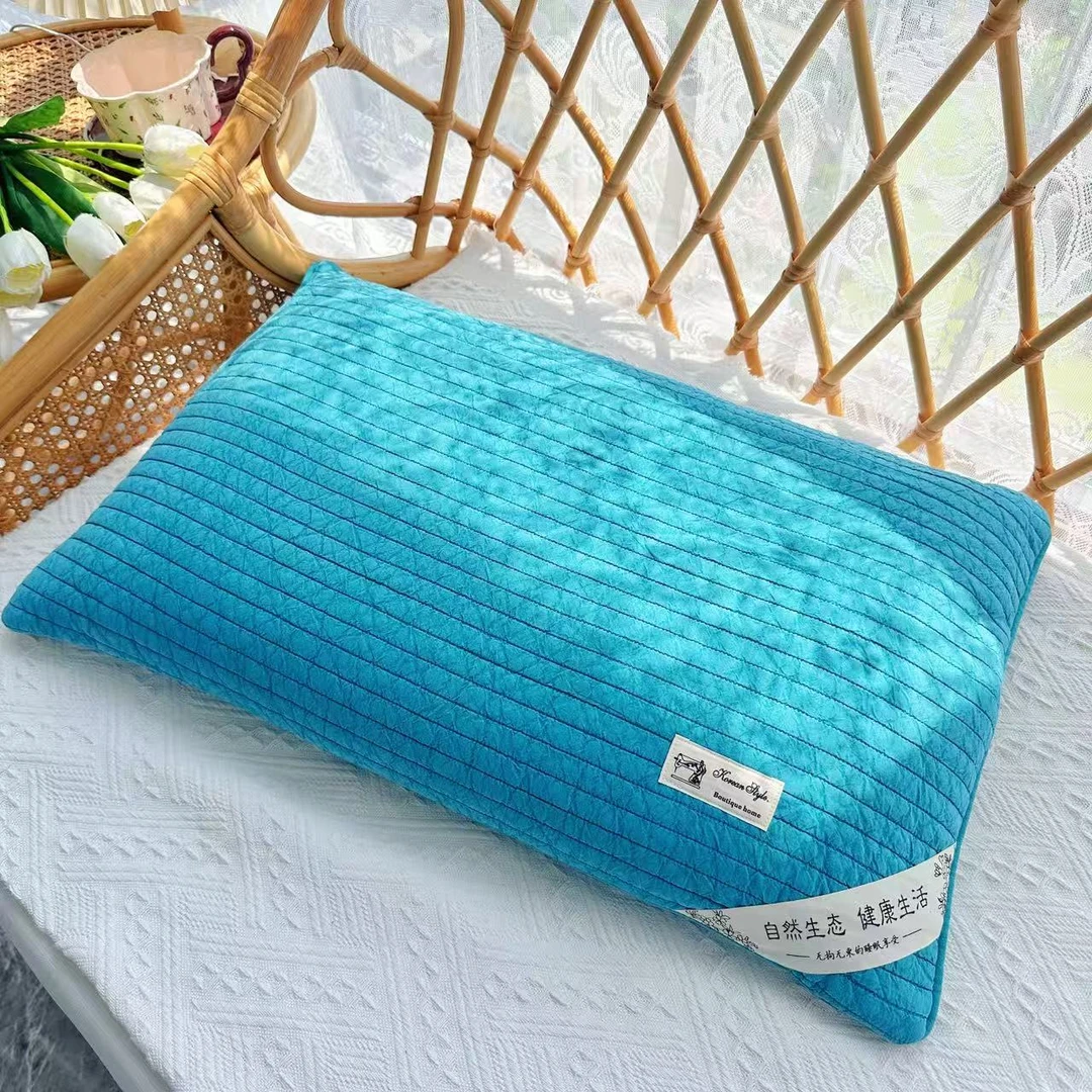 五年经典款-纯棉全棉荞麦枕可拆洗砂洗荞麦枕