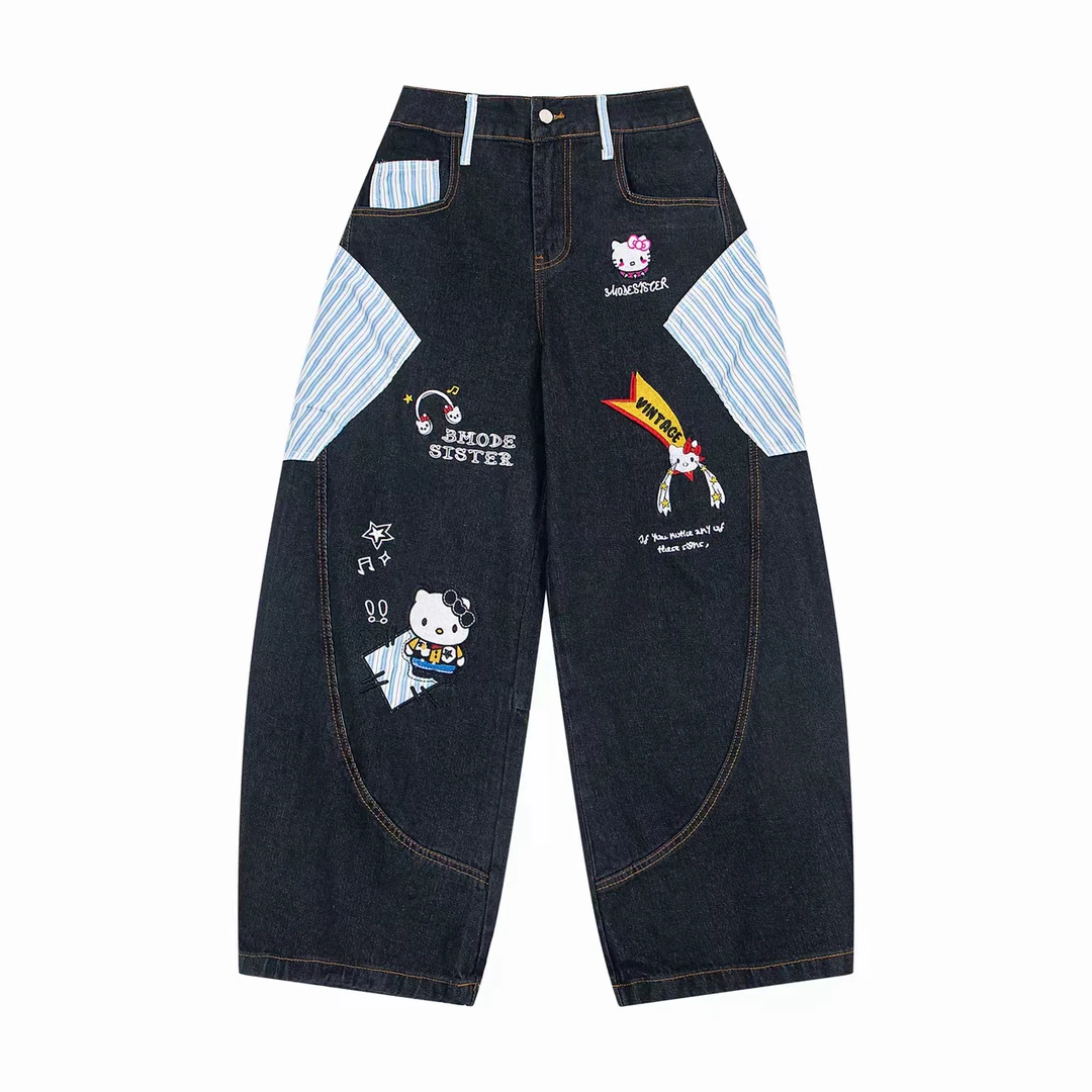 【弯刀KT长裤&】V77新款牛仔裤男女同款