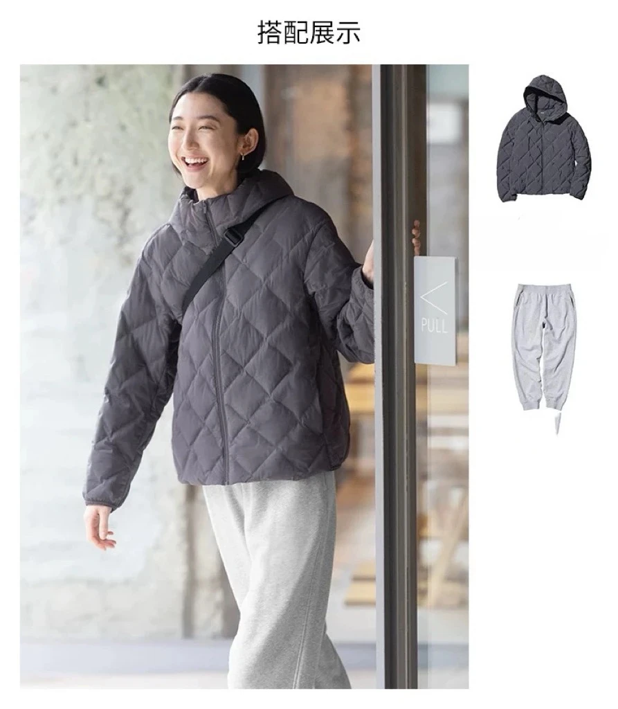 家女装空气蚕丝棉服连帽外套/动感款外套
