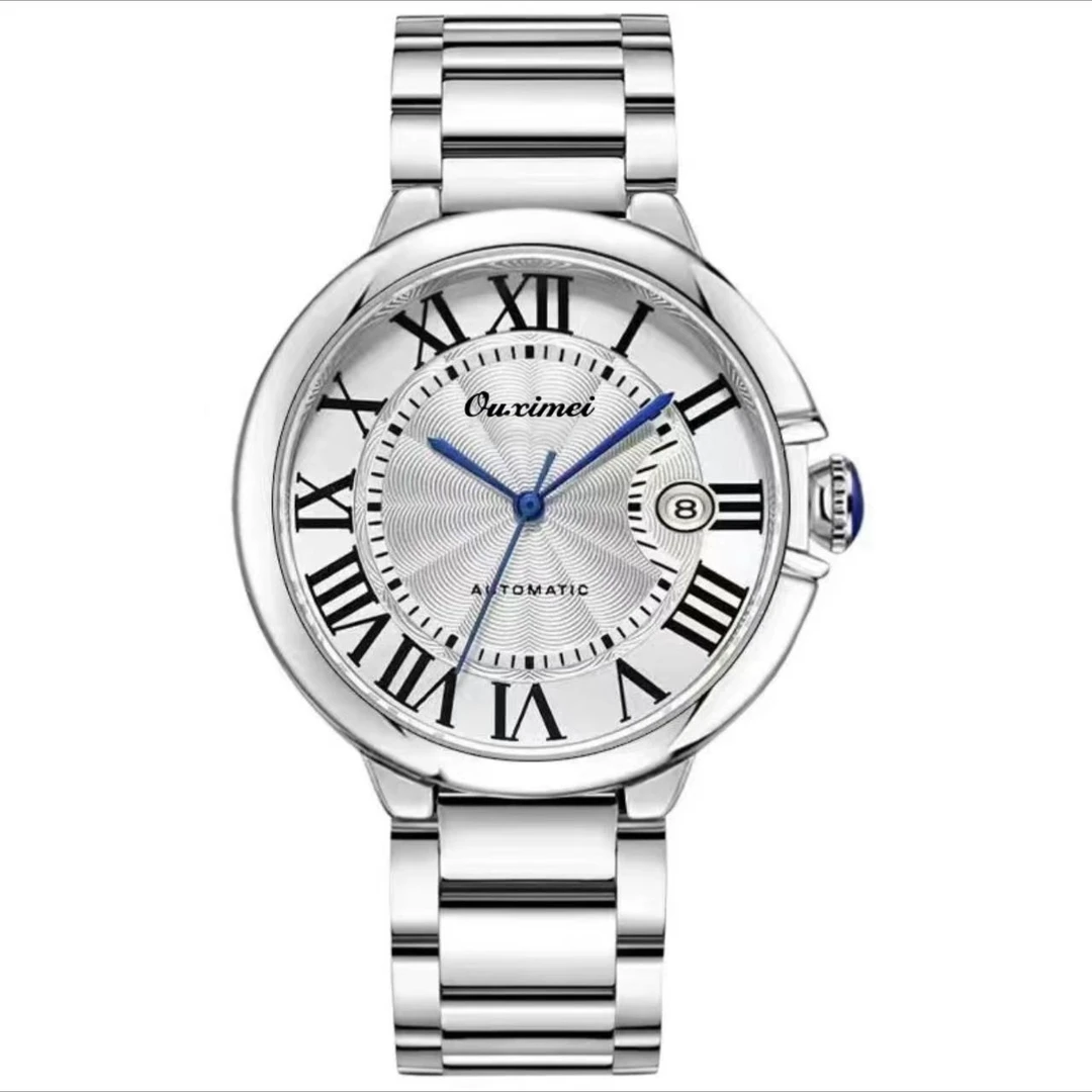 M蓝气球系列/全新全套未使用/全自动男女高端腕表情侣