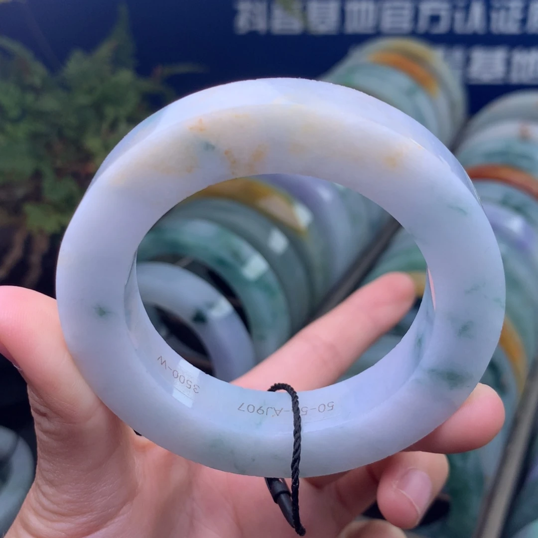 定制翡翠未镶嵌手镯定制不退不换50-56