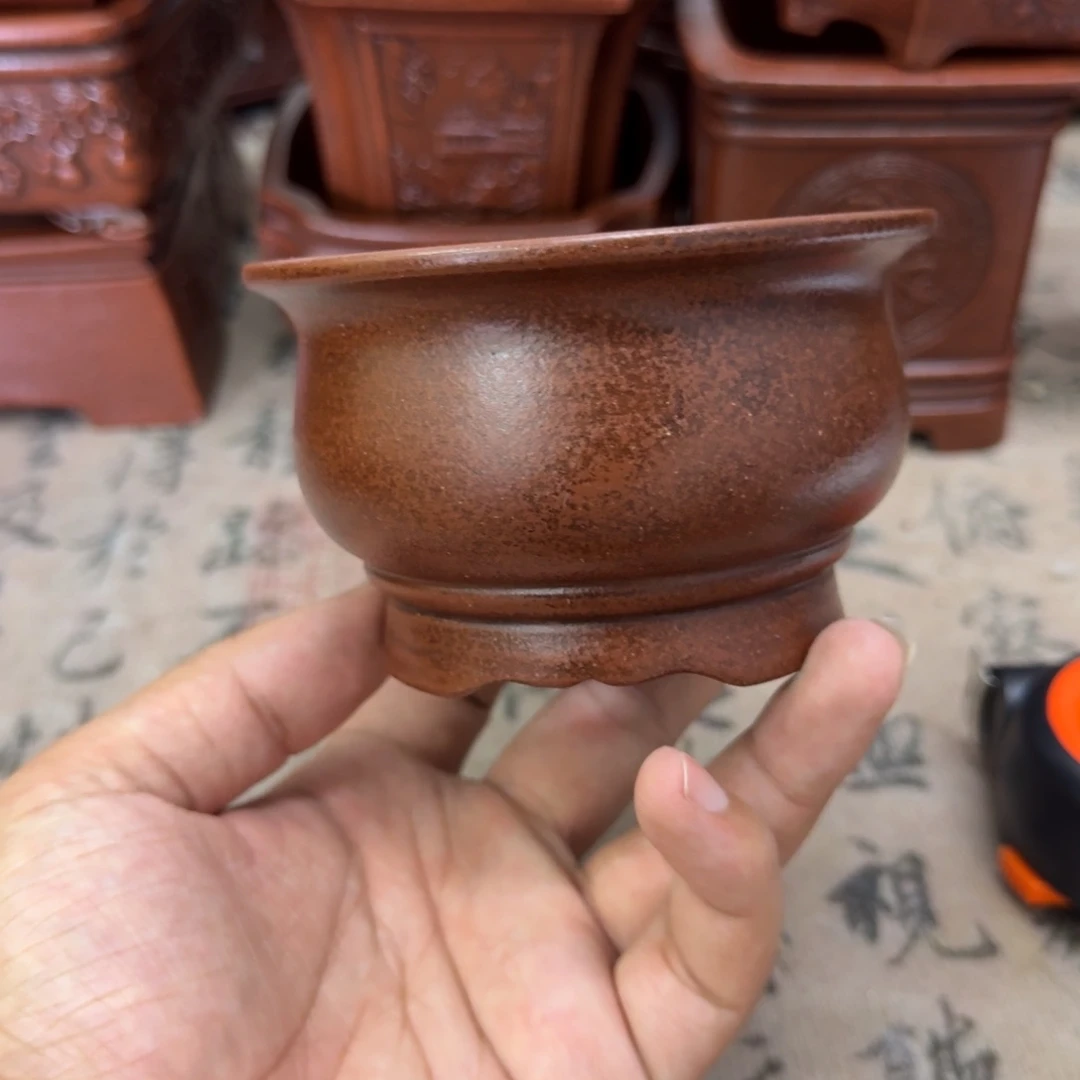 紫砂花盆9.5x5.5内经紫砂花盆