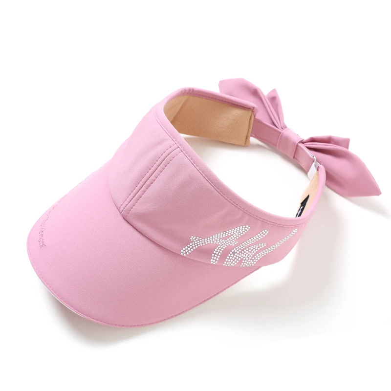 女士高尔夫运动帽透气无顶帽休闲百搭防晒遮阳帽户外太阳帽鸭舌帽