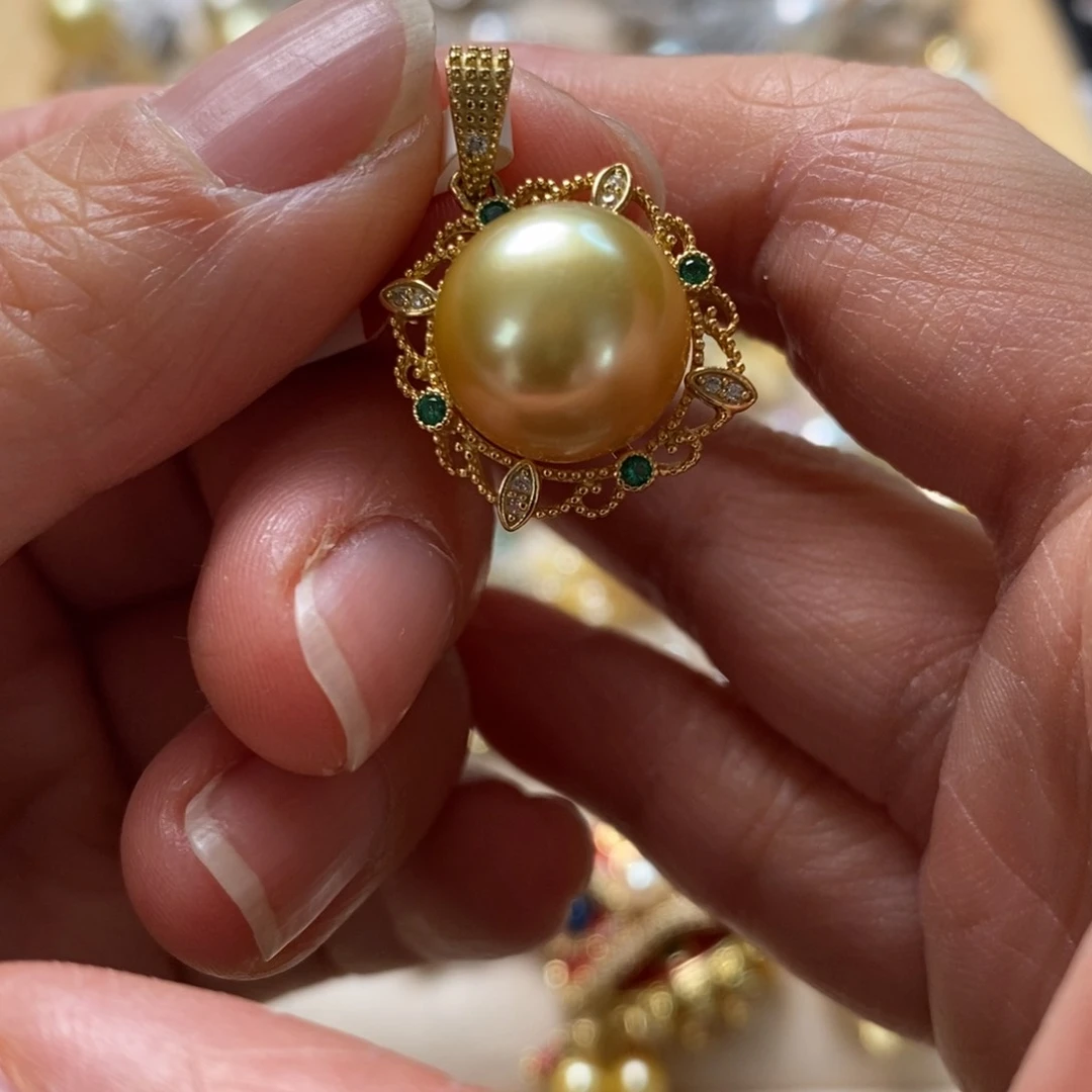 海水珍珠颈饰银S925镶嵌