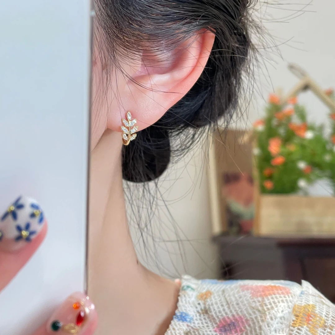 爆闪麦穗气质轻奢风耳饰百搭小众时尚设计感耳饰R2929
