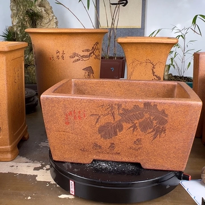 爱***杰紫砂花盆紫砂花盆微瑕