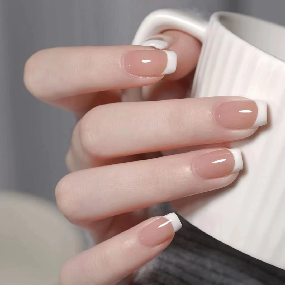 【百搭】纯手工穿戴美甲 气质 法式 ins可拆卸穿戴式持久反复使用