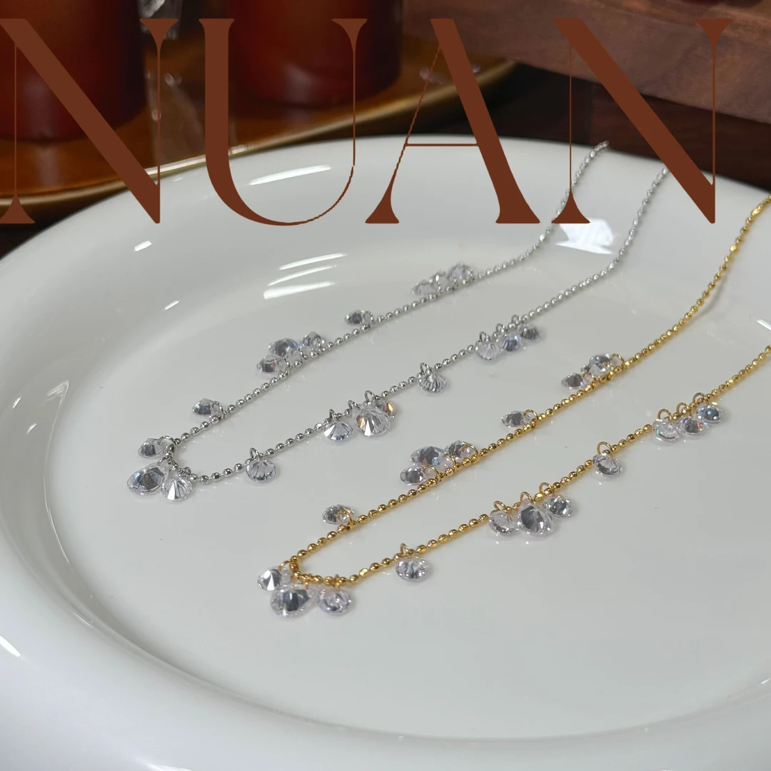 钛钢锆石项链 【人鱼泪】人鱼眼泪，清冷唯美，百搭