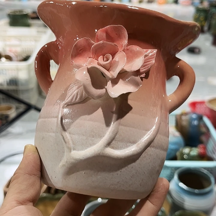 瓷片多肉花盆福利捏花