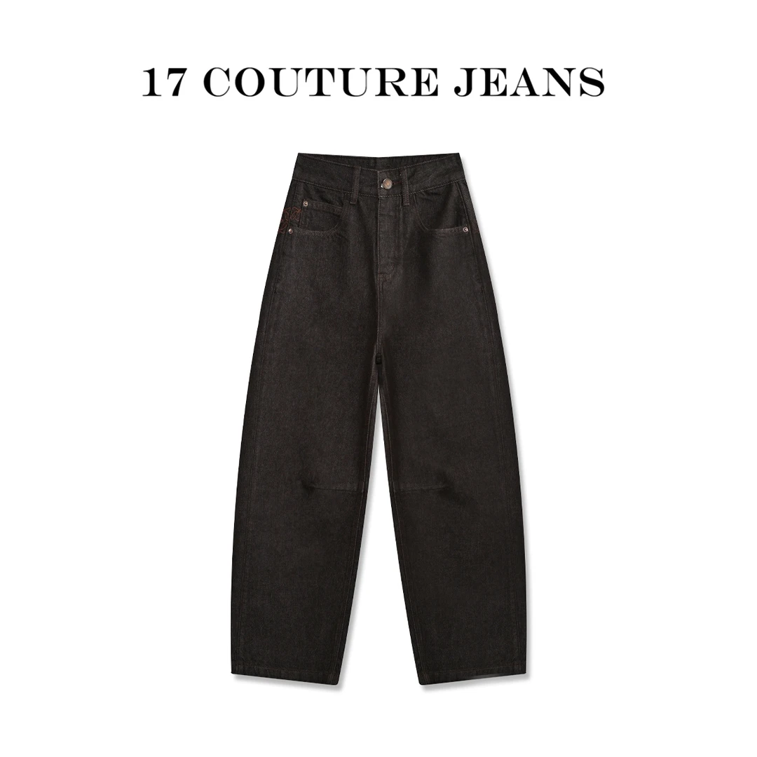 芳总链接-新款复古阔腿无弹显瘦爆款百搭休闲弯刀牛仔裤K09271