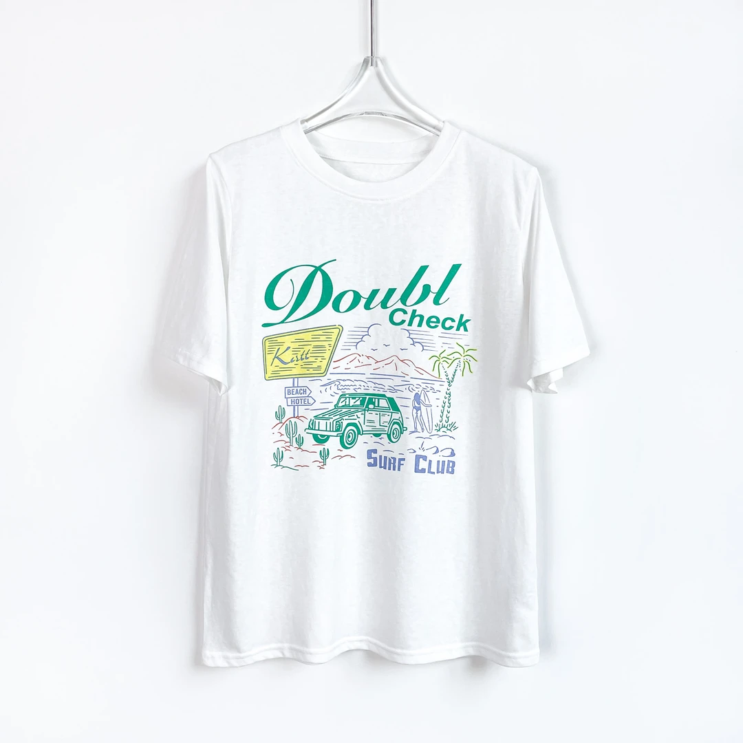 【P】”夏日冲浪青草绿T“椰子树印花短袖 XP5047