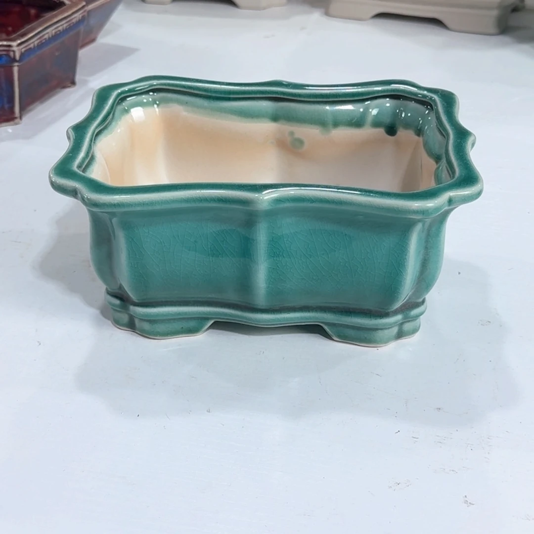 口径  20*15*9.5陶瓷绿植多肉微瑕花盆