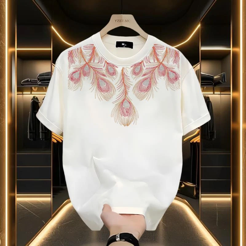 美式痞帅重磅棉短袖T恤青年男女款夏季ins潮牌街头宽松圆领上衣