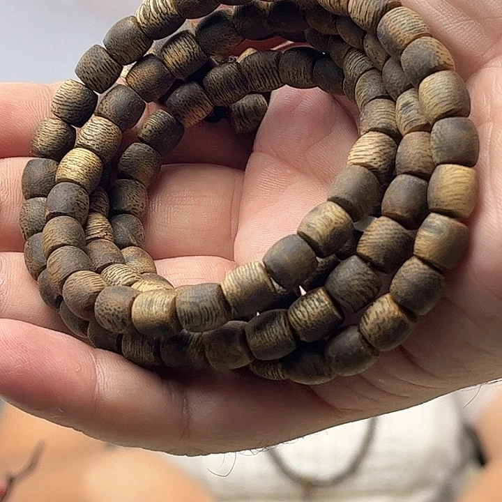 沉香手串鼓珠多圈张勺子24-25克