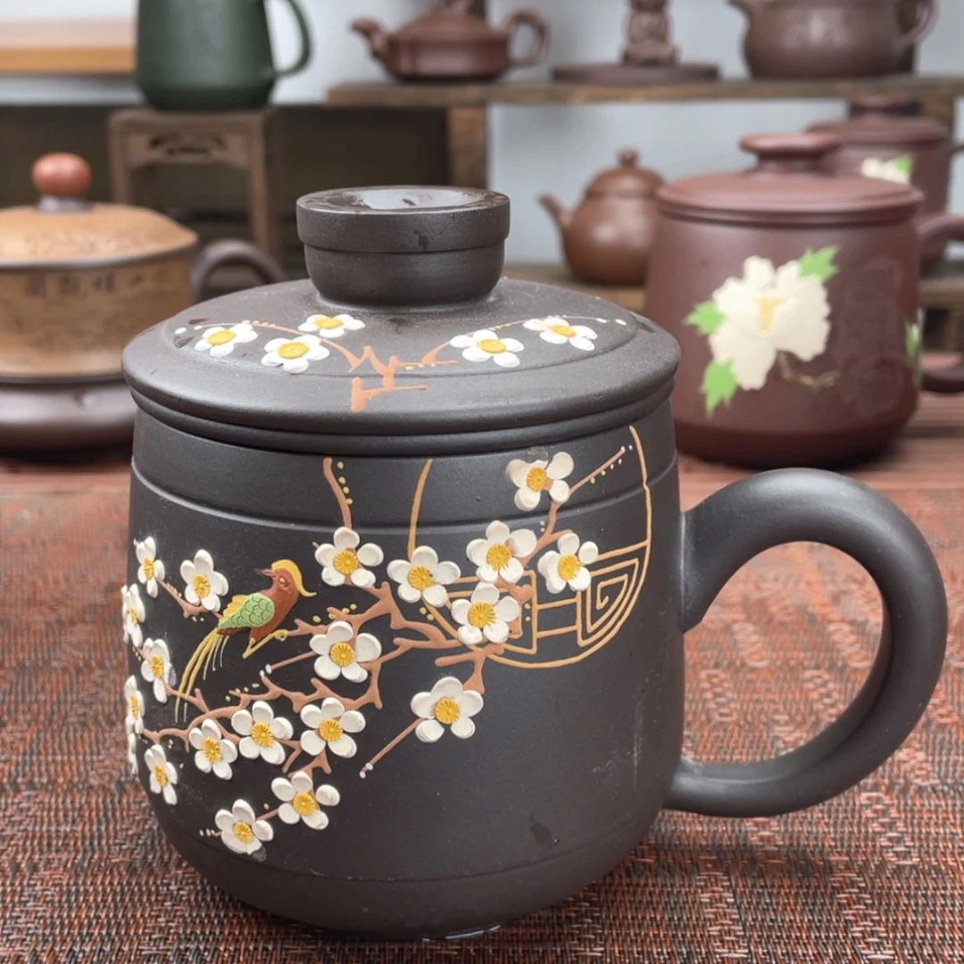 【闪购商品】紫砂茶杯宜兴原矿紫砂盖杯微瑕