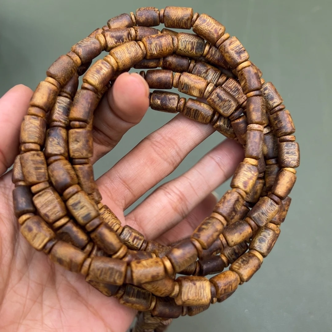 手串沉香海南老白棋板头卡8/25g多圈多样性发一