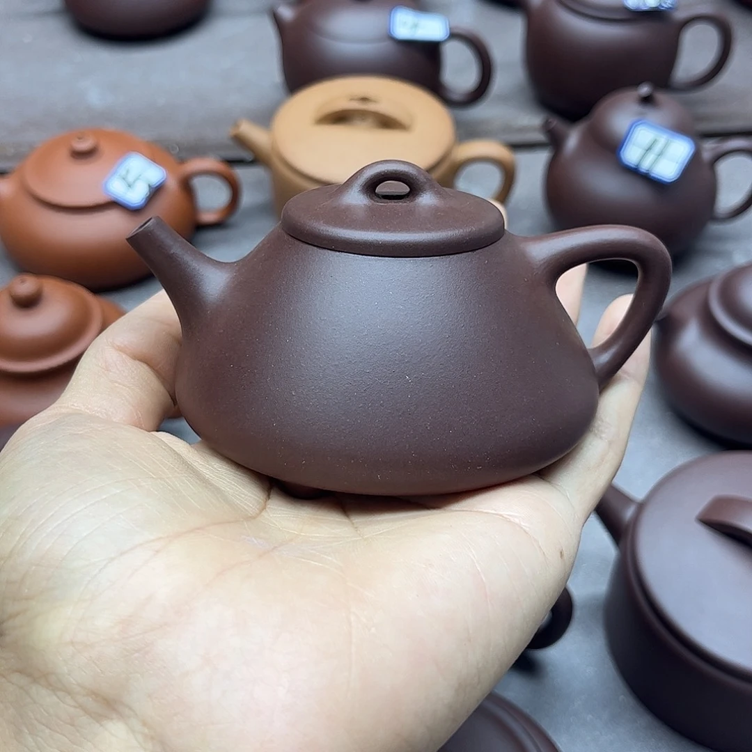 茶壶紫砂岁**痕紫泥子冶石瓢150cc左右