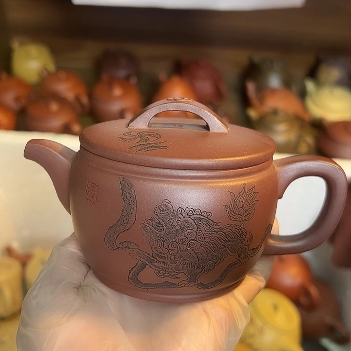 茶壶紫砂宜兴紫砂壶紫泥230