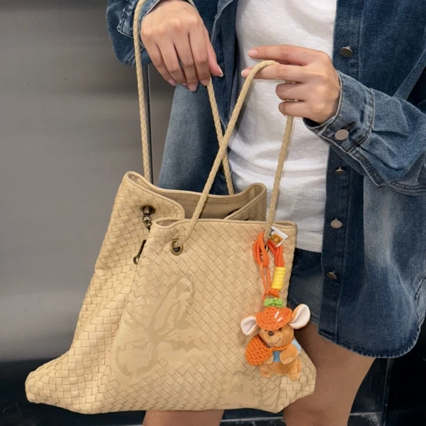 95新 BOTTEGA VENETA/葆蝶家 编织链条单肩包托特包