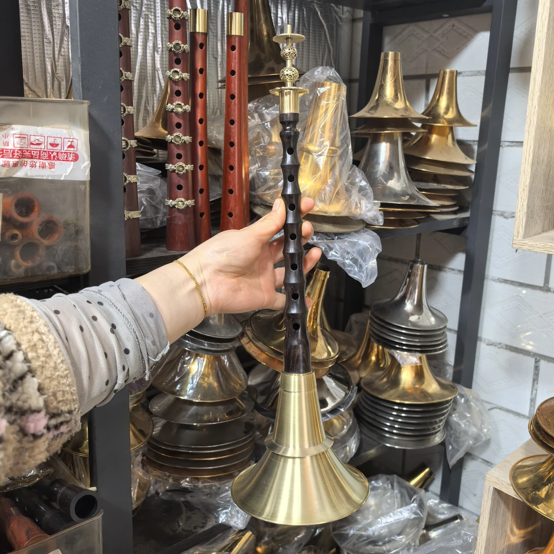 黑檀紫光檀圆孔民间不定调唢呐唢呐乐器练手红白喜事大音量加厚碗