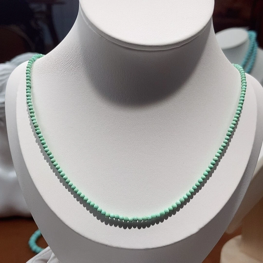 绿松石未镶嵌33颈链卡2+