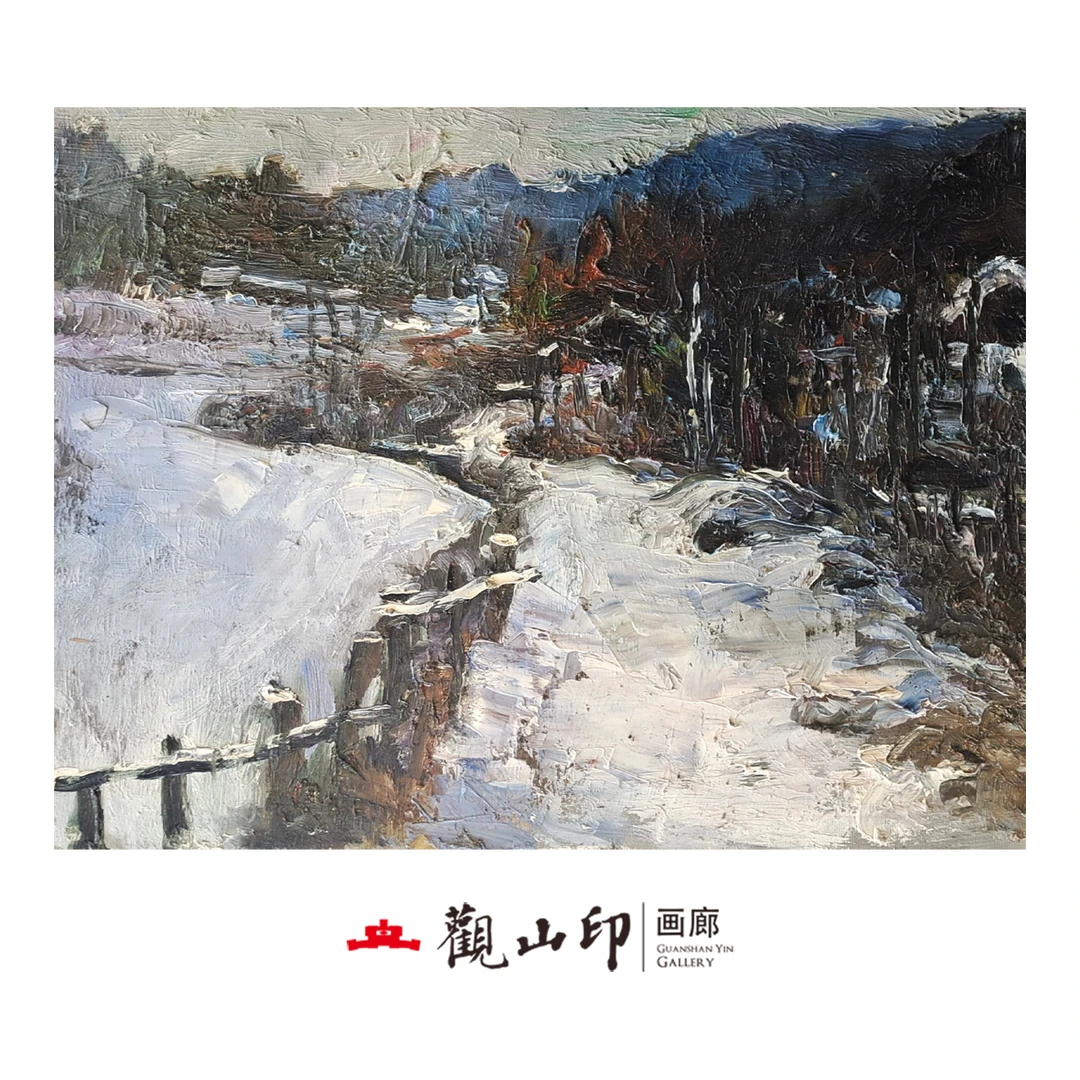 WZH原创手绘风景油画30x40cm.乡村作品8405