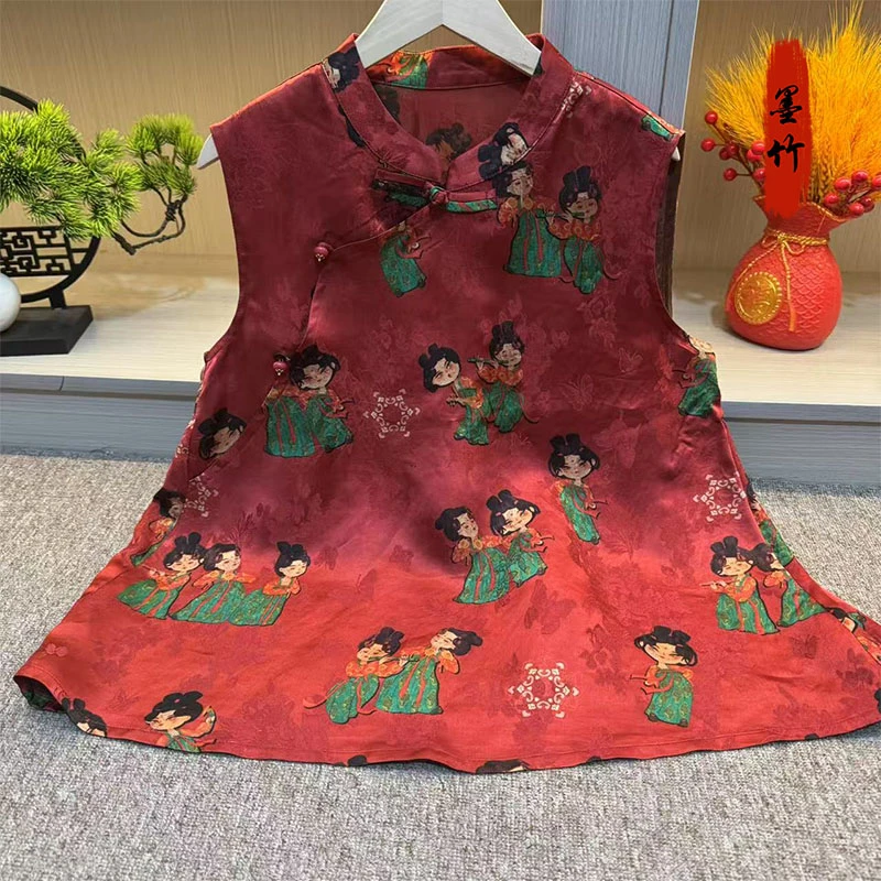 【70124】新中式中国风国潮高级感气质休闲女士上衣百搭提花