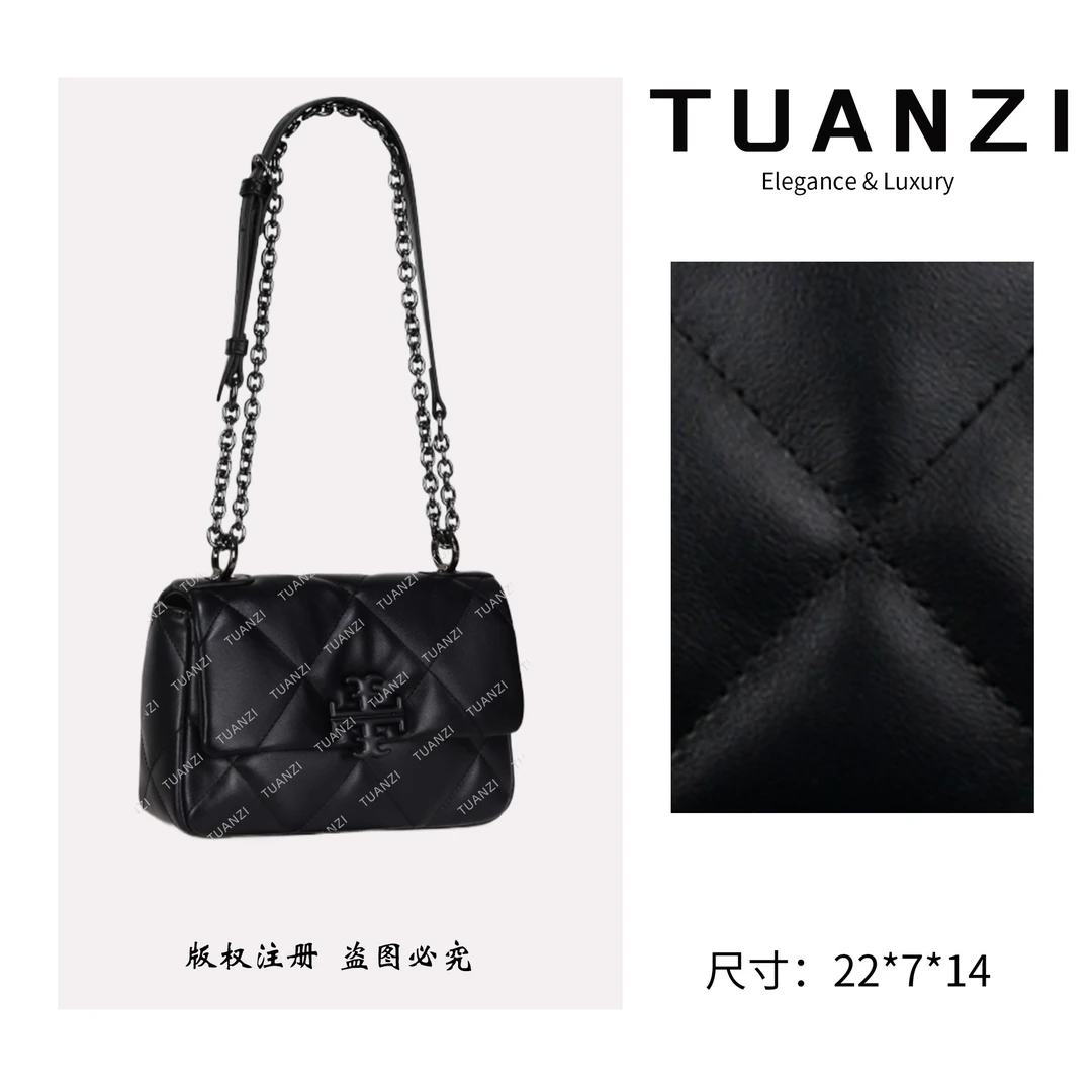 TUANZI【Kira】TB家新款单肩腋下女包 GQ-84772-黑色