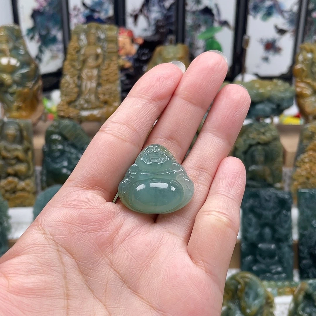 翡翠未镶嵌颈饰天然翡翠a货佛