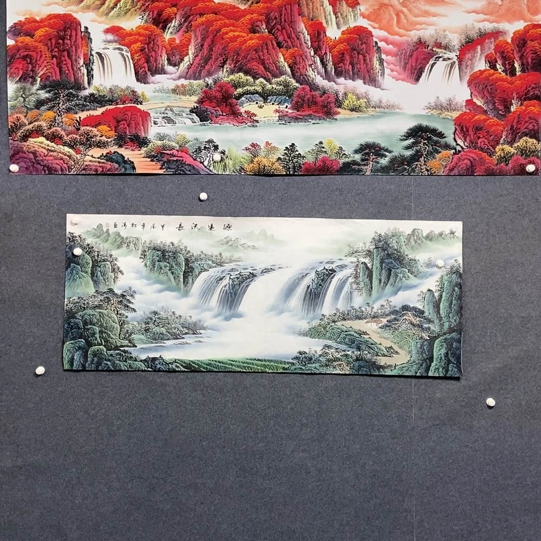 国画小六尺山水一副