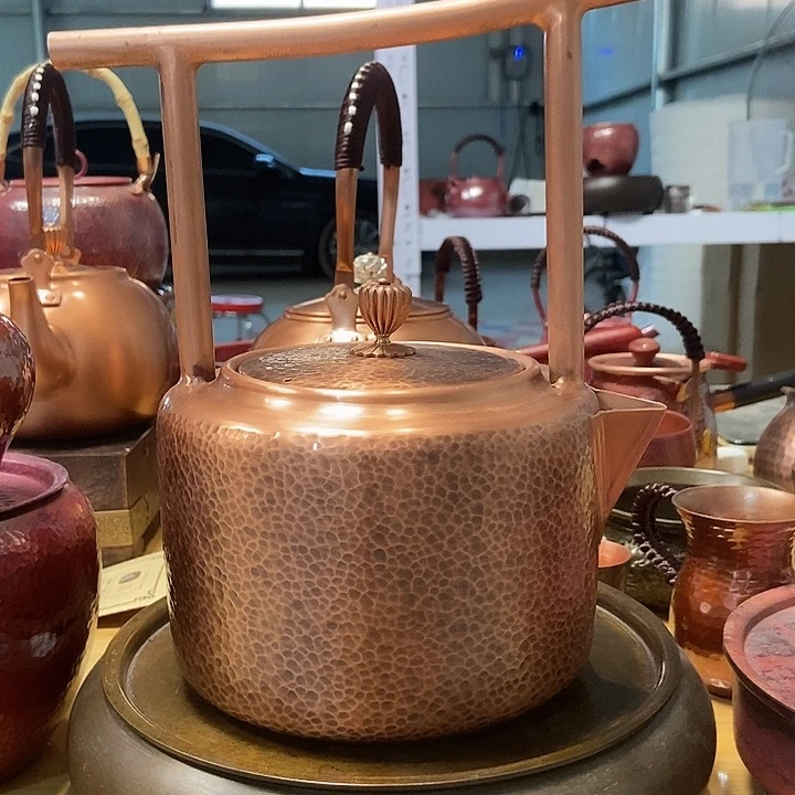 纯手工制作紫铜铜壶