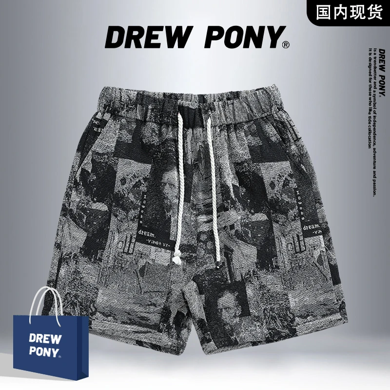 【轻奢潮牌现货】DREWPONY时尚短裤男士夏季外穿休闲中裤迷彩五分裤